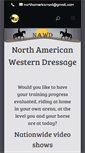 Mobile Screenshot of northamericanwesterndressage.com